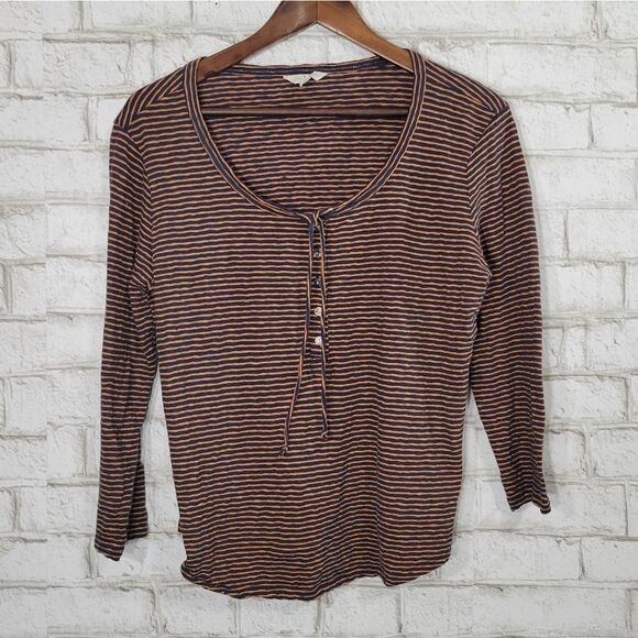 Lucky Brand stripe long sleeve tee - Picture 1 of 12